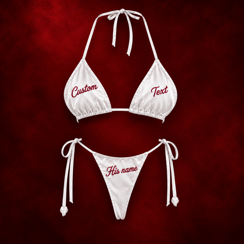 Customisable Bridal Secret Bra & Panty Set | Write Your Own