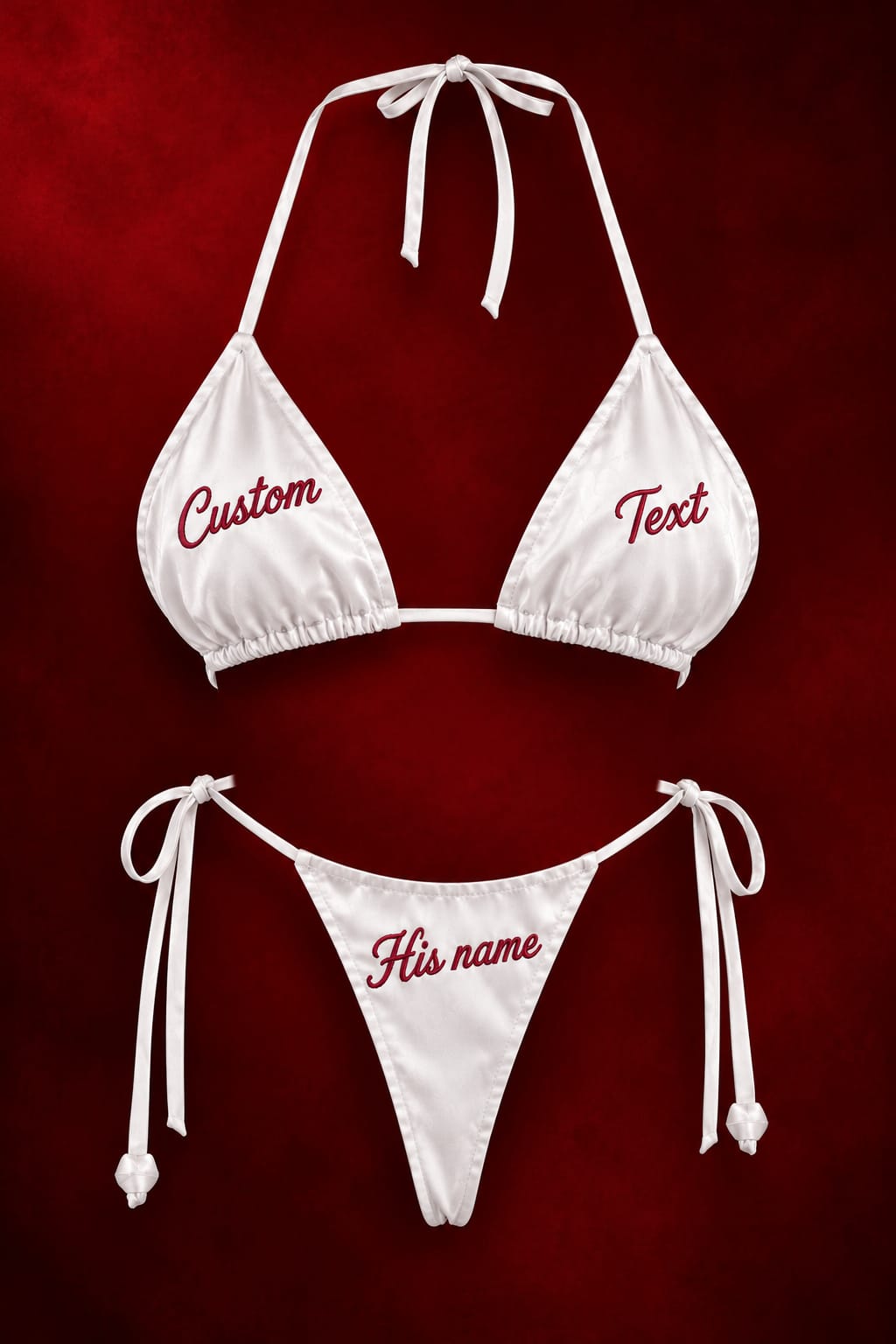 Customisable Bridal Secret Bra & Panty Set | Write Your Own