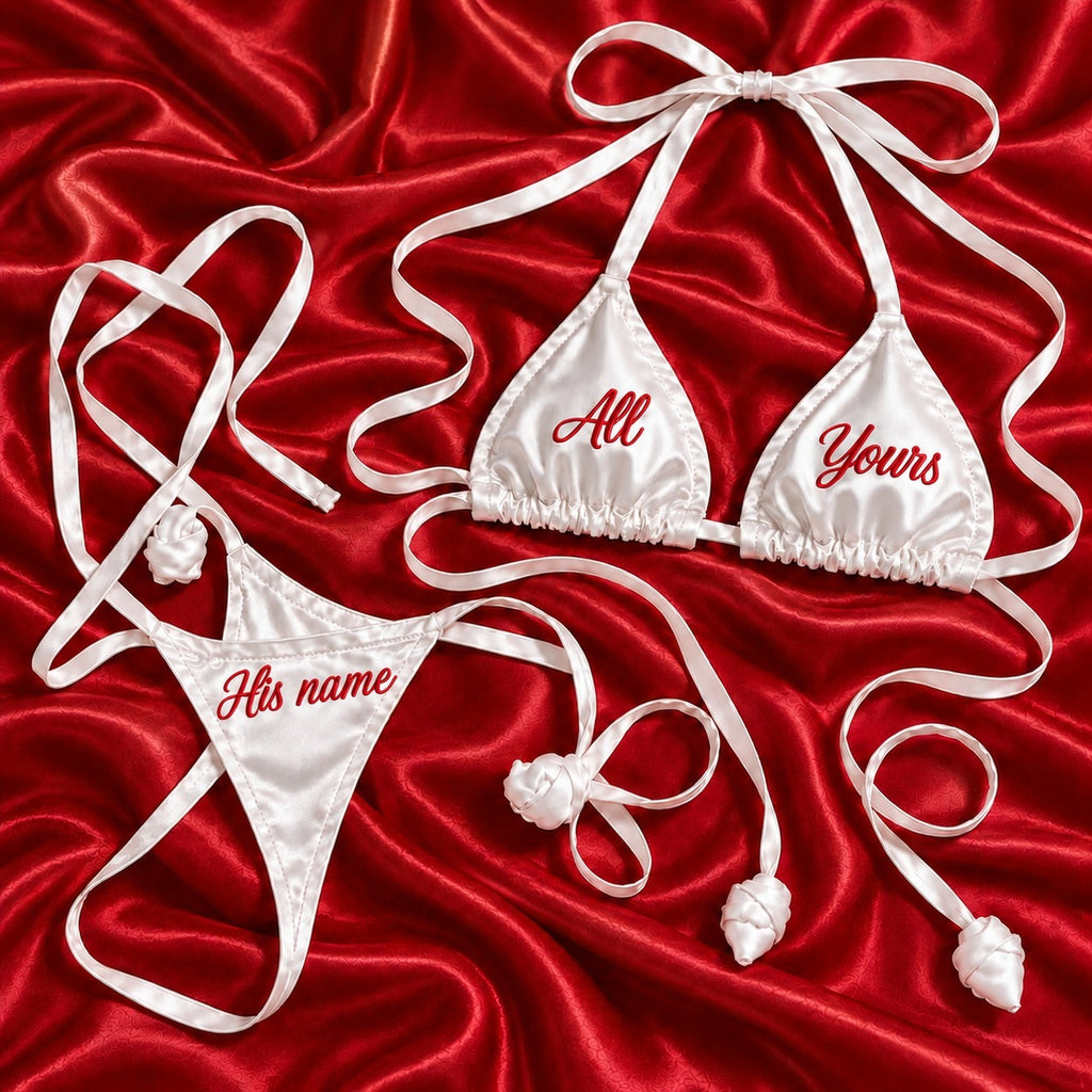 Customisable Bridal Secret Bra & Panty Set | Write Your Own